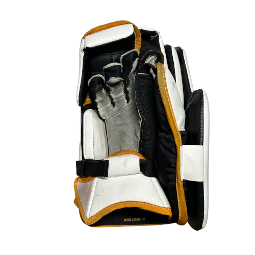CCM Extreme Flex 6 - Bloqueur de gardien de but professionnel d'occasion (blanc/vert/jaune)
